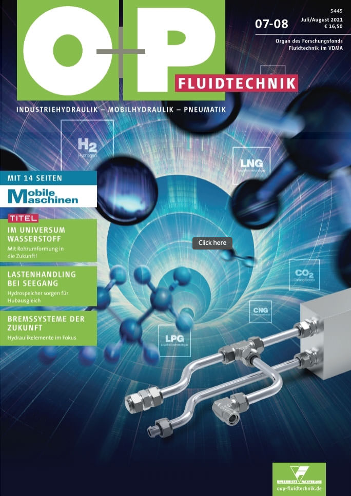 Cover O+P Fluidtechnik Ausgabe 07-08 2021