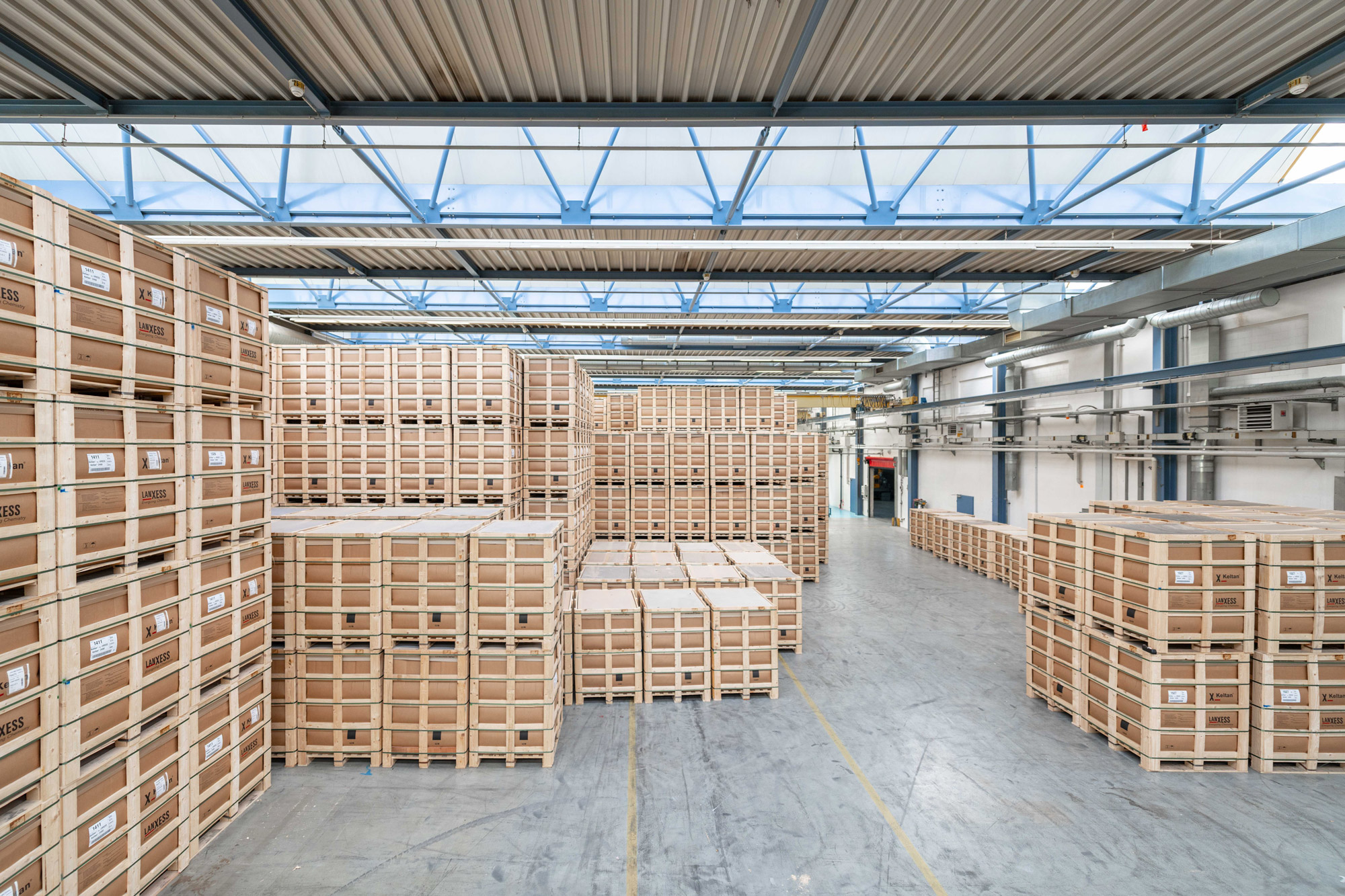 Pallets at the Swiss Datwyler site