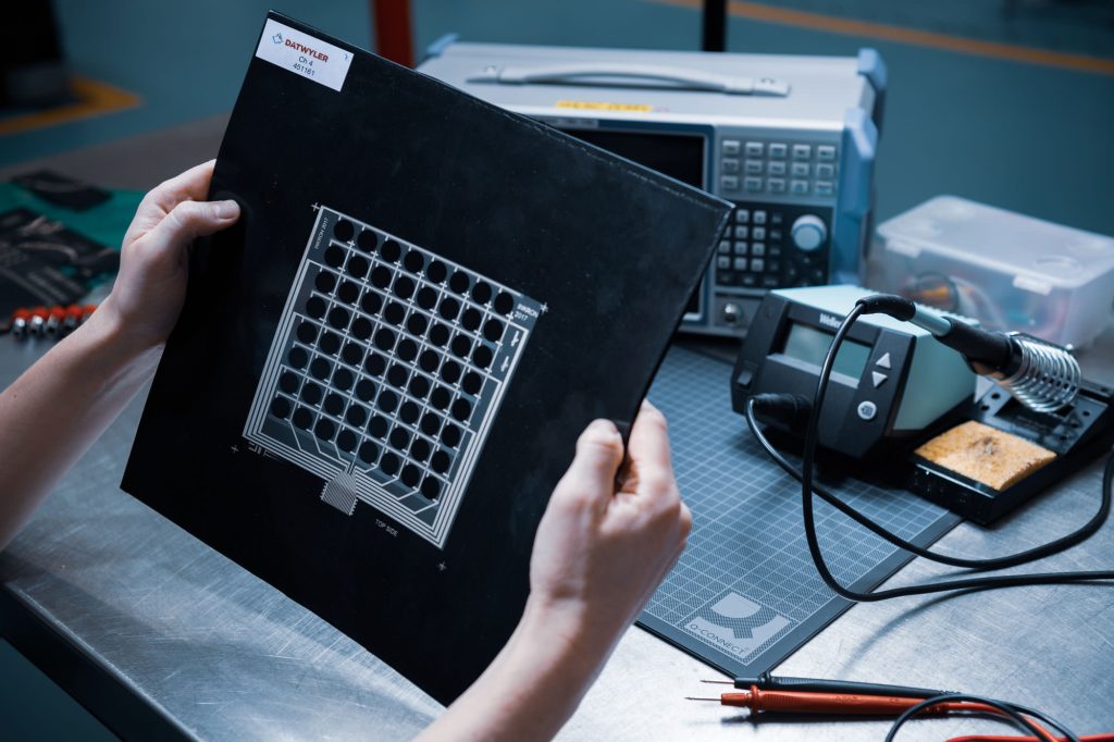 Printed sensor structure on a stretchable elastomer substrate